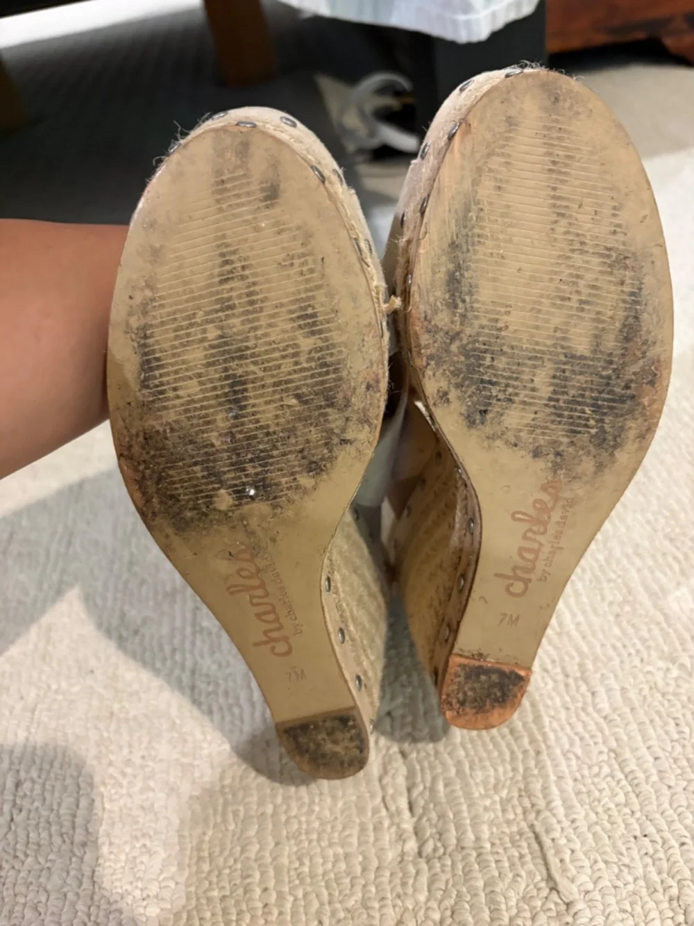 Nude wedge espadrille